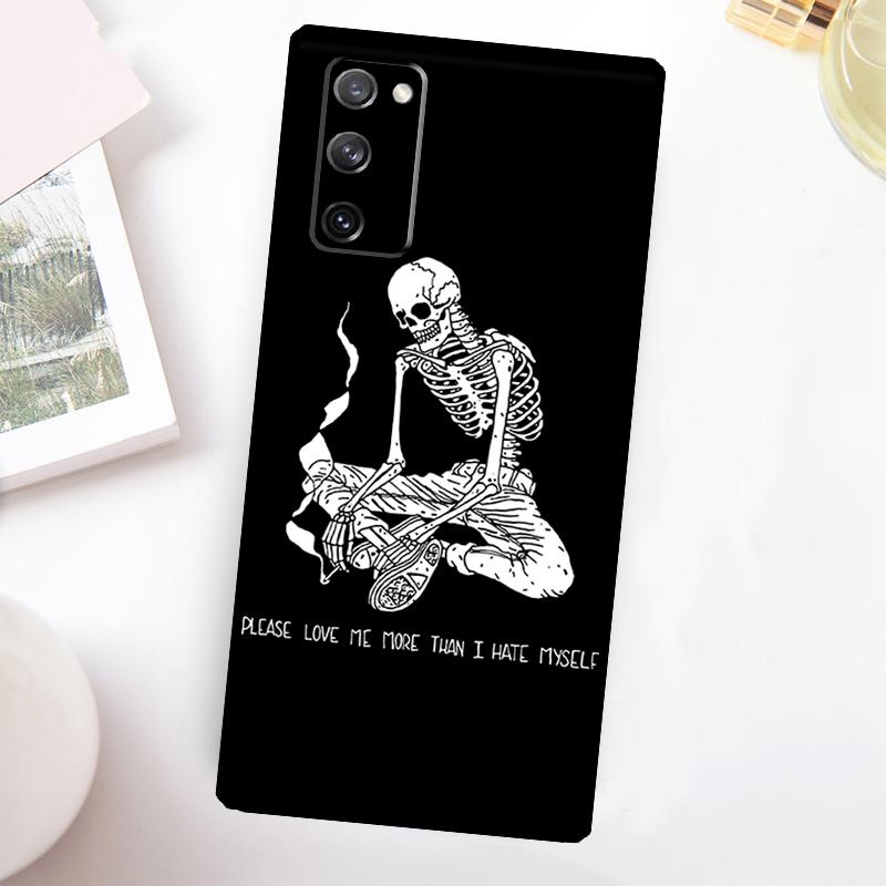 Ästhetisches Skelett Schädel Hülle Für Samsung Galaxy S24 S23 S22 Ultra S21 S20 FE Note 10 Plus Note 20 S8 S9 S10 Abdeckung