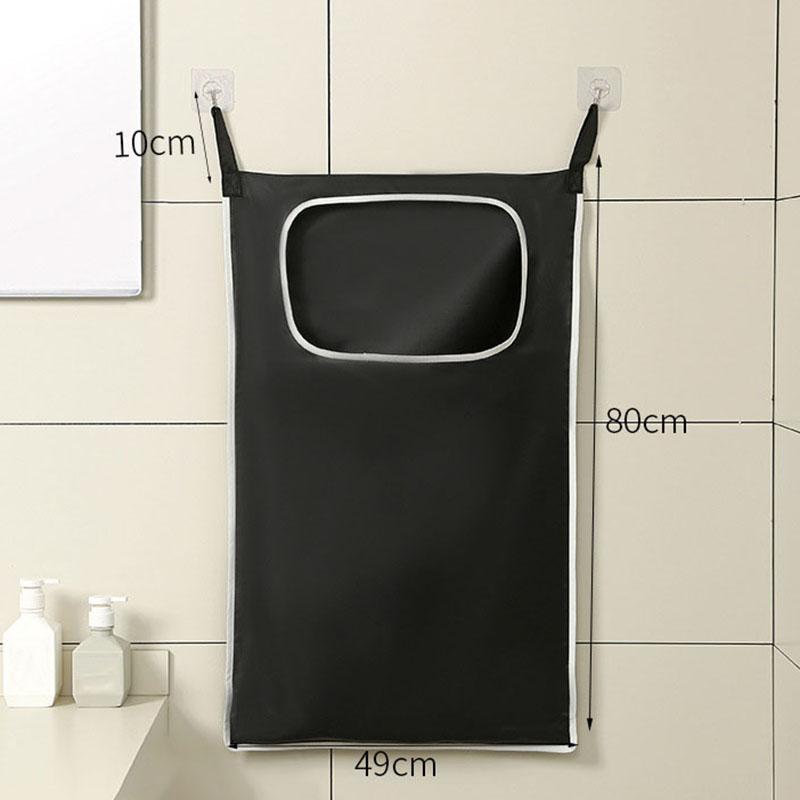 Over-the-Door Hanging Laundry Basket Wall-mounted Dirty Clothes Storage Organizer for Bathroom Toy Storage
