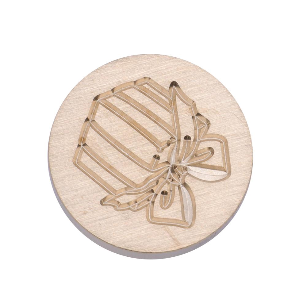 25mm Round Sealing Wax Copper Head 3D Stereoscopic Relief Christmas Series Stamps Print Head DIY Manual Account for Wedding Card