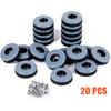 20pcs Furnitures Glides With Screws PTFE For Sofa Bed Table Couch Dining Chairs Heavy Duty Furnitures Feet Sliders