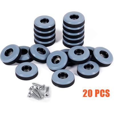 20pcs Furnitures Glides With Screws PTFE For Sofa Bed Table Couch Dining Chairs Heavy Duty Furnitures Feet Sliders