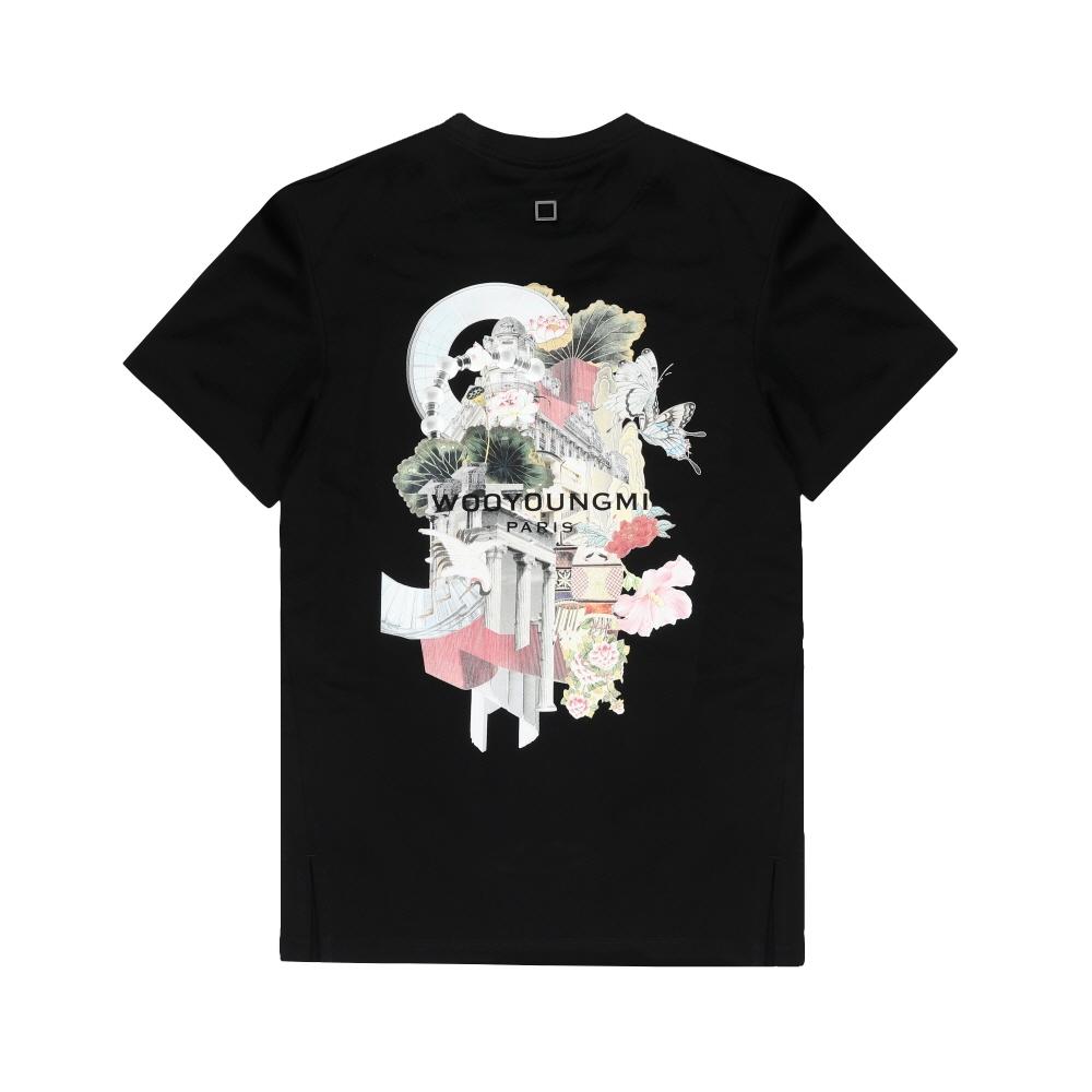 

Wooyoungmi Men S Short Sleeve City Graphic Tee Back Logo w253tS05 718b W253TS05 718B (52)