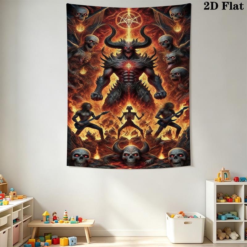 Dark Fantasy Skull Tapestry Tapestry Background Cloth Wallmounted Homestay Soft Decoration Tapestry Work Of Art Background Cloth
