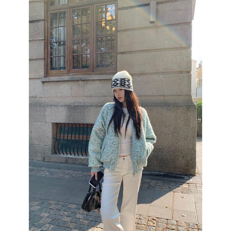 

Kumikumi Нежный Дизайн Чувство Длинный рукав На молнии Верхняя одежда Женская одежда Осень Шик На все случаи жизни Свободный Стройнящий Топ Image color L