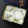 Elegante Set Regalo Tazze da Caffè e Sottotazze in Ceramica Stile Europeo