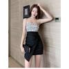 Tube top one-word shoulder pure desire sexy low-cut babes dress women's summer  new tight bag arm irregular