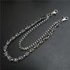 Skull Print Patchwork Double Layer Waist Chain Hip Hop Pants Chain - Unisex Trousers Fashion Accessory
