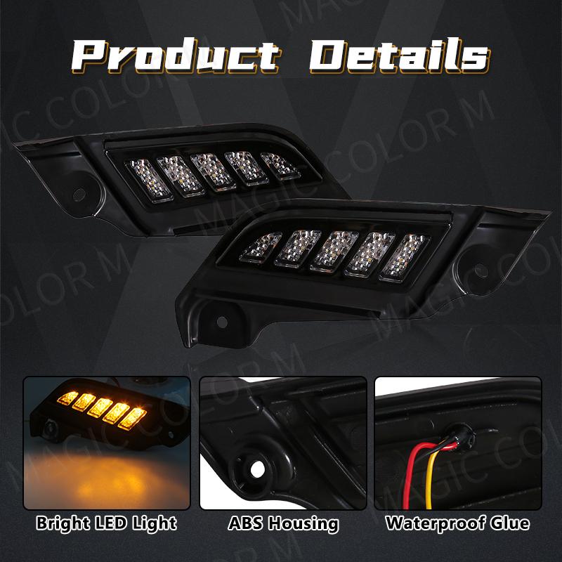 For Toyota Tacoma 2012 2013 2014 2015 LED DRL Daytime Running Light White Daylights Yellow Turn Signal Lamp 12V Car Accessories