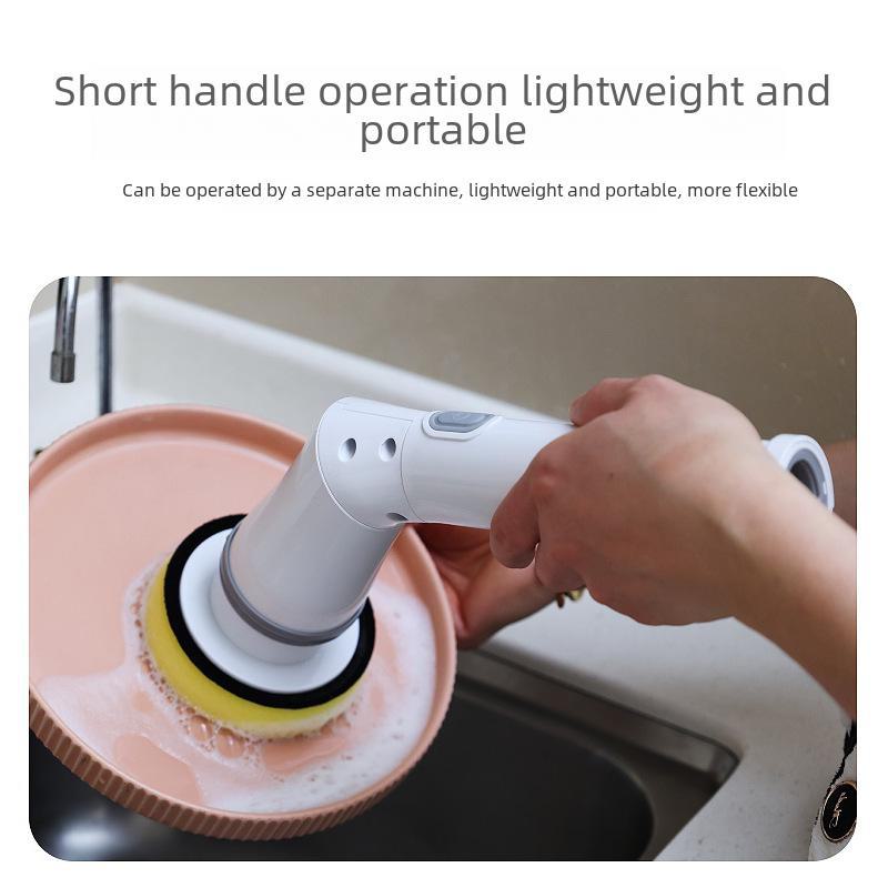 Retractable Long-Handle Wireless Electric Cleaning Brush for Bathroom