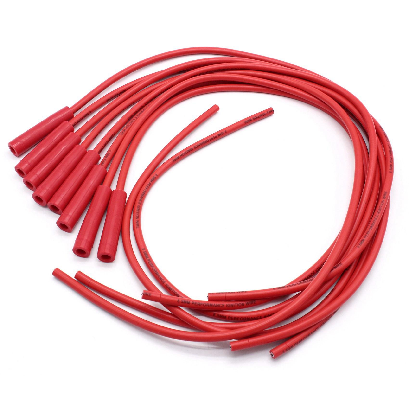 A03G-4041R Spark Plug Wire Set 8Mm Super Stock Copper Spiral Core Universal Wire Set Red красный