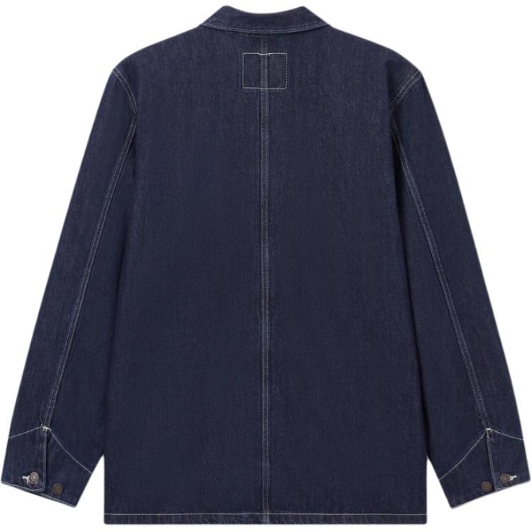 Levis Barevně blokovaná pohodlná volná džínová bunda s dlouhým rukávem Pánské bundy Modrá A0744-0005