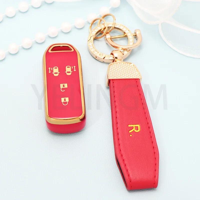 Smart Key Case Cover Tpu Car Remote Fob For Honda New Nbox Custom Jf3 / Jf4 N-Box Jf1 / Jf2 N-Box+ Plus N Wagon N-One Keychain