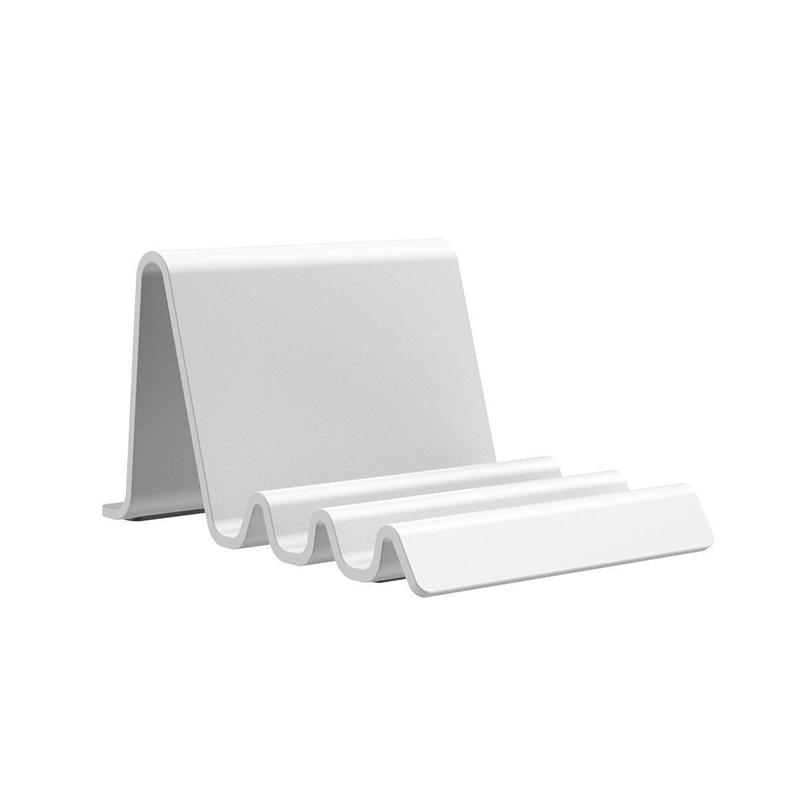 

Держатель для телефона в форме волны, настольный держатель, можно использовать для планшета, электронных книг, регулируемый угол наклона для просмотра телепередач и обучения белый