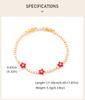 Luxury Flower Tennis Bracelet for Wome Colorful Zircon Floral Charms Tennis Chain Elegant Jewelry Tarnish Free