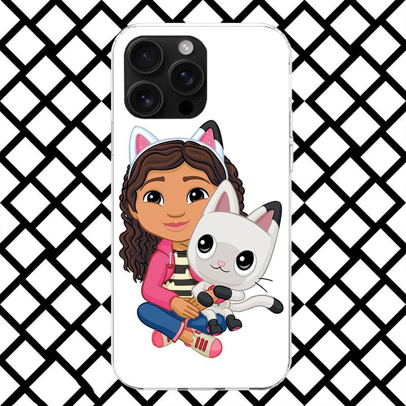 Cartoon Gabby's Puppenhaus Handyhülle für iPhone 17 Air 16 16E 15 14 Plus 13 Mini 12 11 Pro Max 7 8 + SE 2020 Weiche Hülle Fundas 17