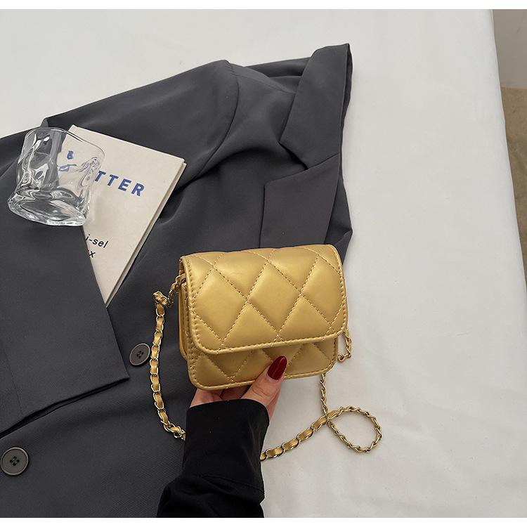 

Стильная женская сумка через плечо с цепочкой Argyle - Коллекция 2025 золотой