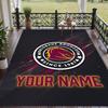 Custom Text Printed Rug Brisbane Broncos Non Slip Floor Carpet For Home Room Decor