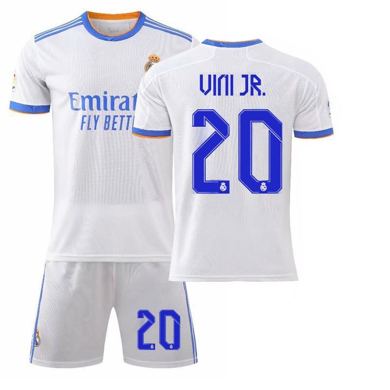 21-22 Home White 9 Benzema 10 Modric 7C Ronaldo Jersey 20 Vinicius Football