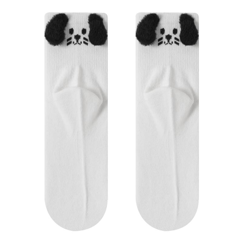 3D Cartoon Cute Comfortable Breathable Antibacterial and Deodorizing Socks for Women Featuring Horses Bears Dogs Cats and Pandas