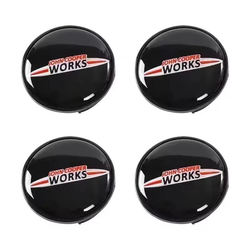 4pcs 54mm 56mm For Mini Cooper One S JCW R53 R55 R56 R57 R60 F55 F56 Car Wheel Center Hub Cap Badge Emblem Sticker