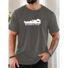Men's Quandary Peak Pattern Summer Casual Crew Neck Short T-Shirt
