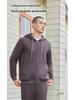 Men's Casual Solid Color Fleece Lined Hooded Sweatshirt - Warm, Versatile Loose Fit with Drawstring and Zipper.