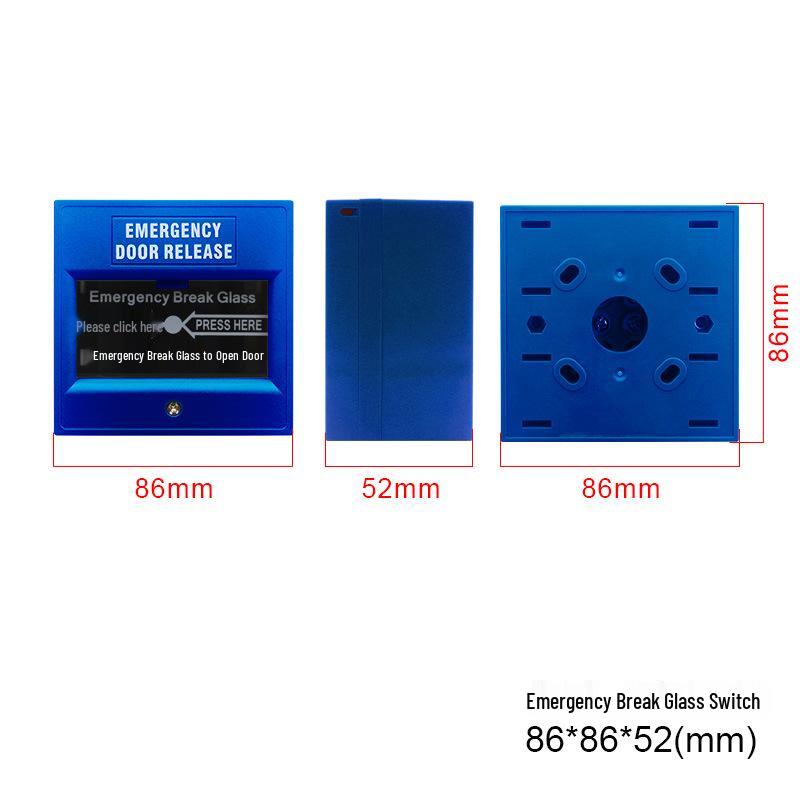 Emergency Exit Door Release Button - 86 Type Alarm, Break Glass To Open