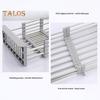 Stainless Steel Drain Rack Retractable Design Large Capacity Rust-Proof Corrosion Resistant Kitchen Sink Hollow Drain Rack Organizer