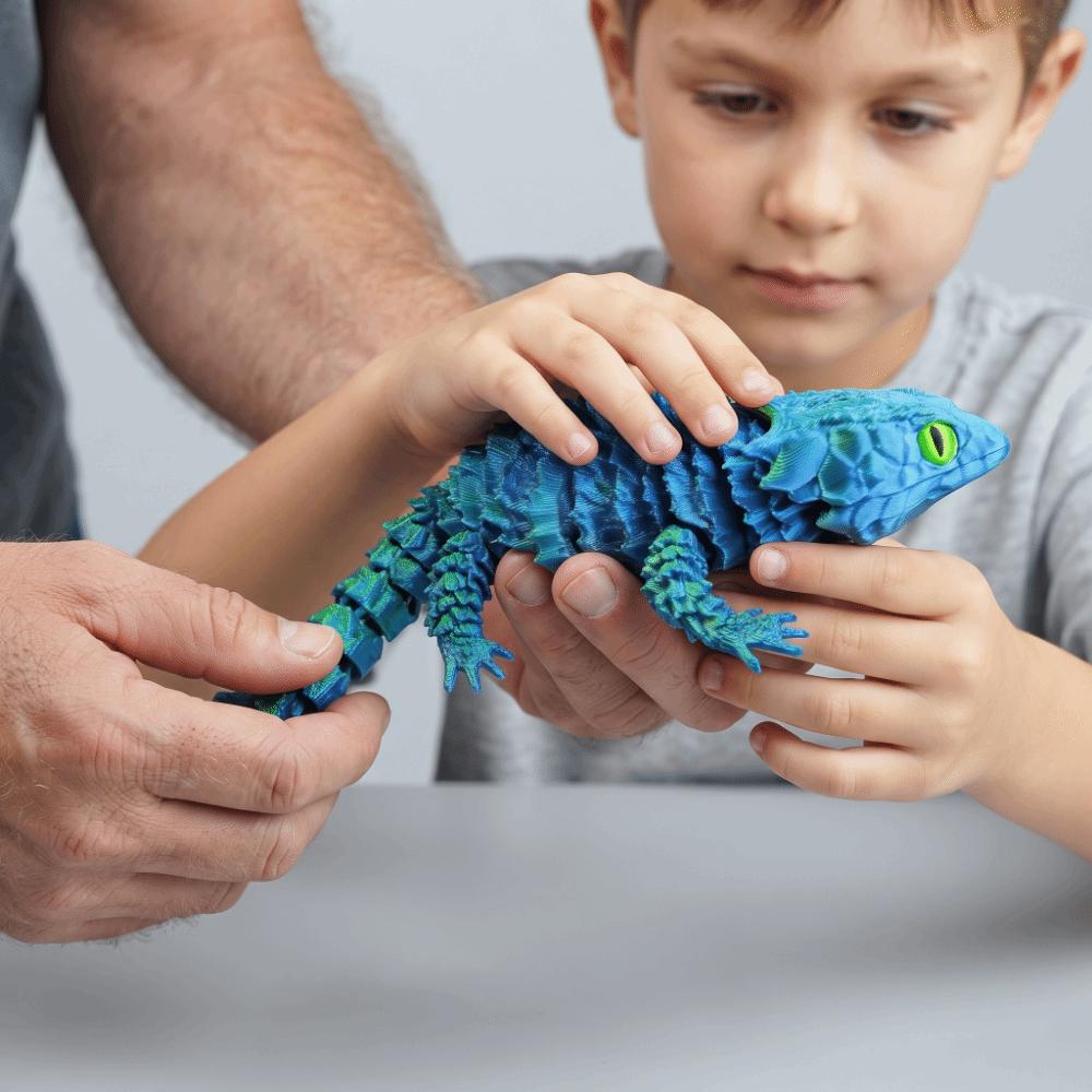 Movable Joints Lizard Figurines Flexible Articulated Lizard Movable 3D Printed Lizard  Home Decor