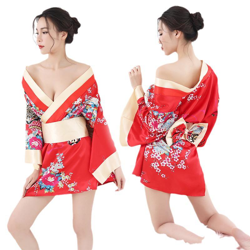 Japanese Geisha Oiran Kimono Lingerie Robe for Women