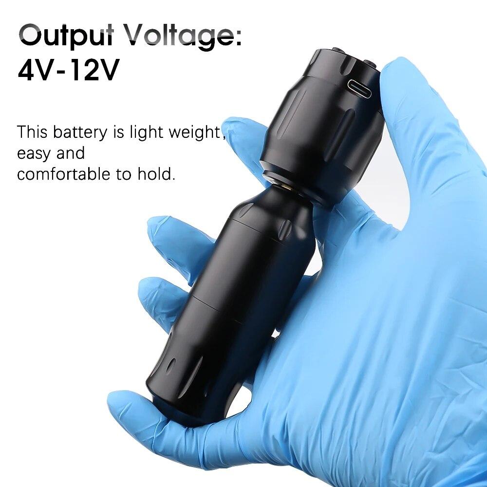 Kit complet pentru mașină de tatuaj Sursă de alimentare fără fir pentru tatuaje, baterie de 1500 mAh pentru cartuș, ace de tatuaje, set de stilouri rotative pentru tatuaje