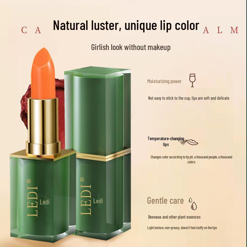 Meikou Legend Red Cherry Color-Changing Moisturizing Lipstick - Non-Fading Carrot Lip Shade.