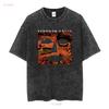 Cotton T shirt Woodface Crowded House Music Neil Finn Nick Seymour vintage Washed Slightly Versatile Casual fashion streetwear