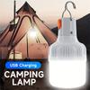 4PCS rechargeable camping light, USB rechargeable portable light, portable LED light, hanging tent light, high brightness lighting, with hook