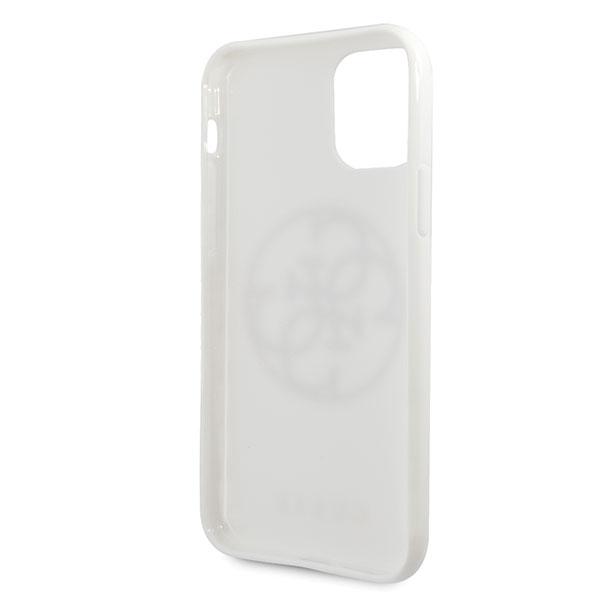 Guess Guhcn65Tpuwhglg Iphone 11 Promax Biały/White Hard Case Glitter 4G Circle Logo
