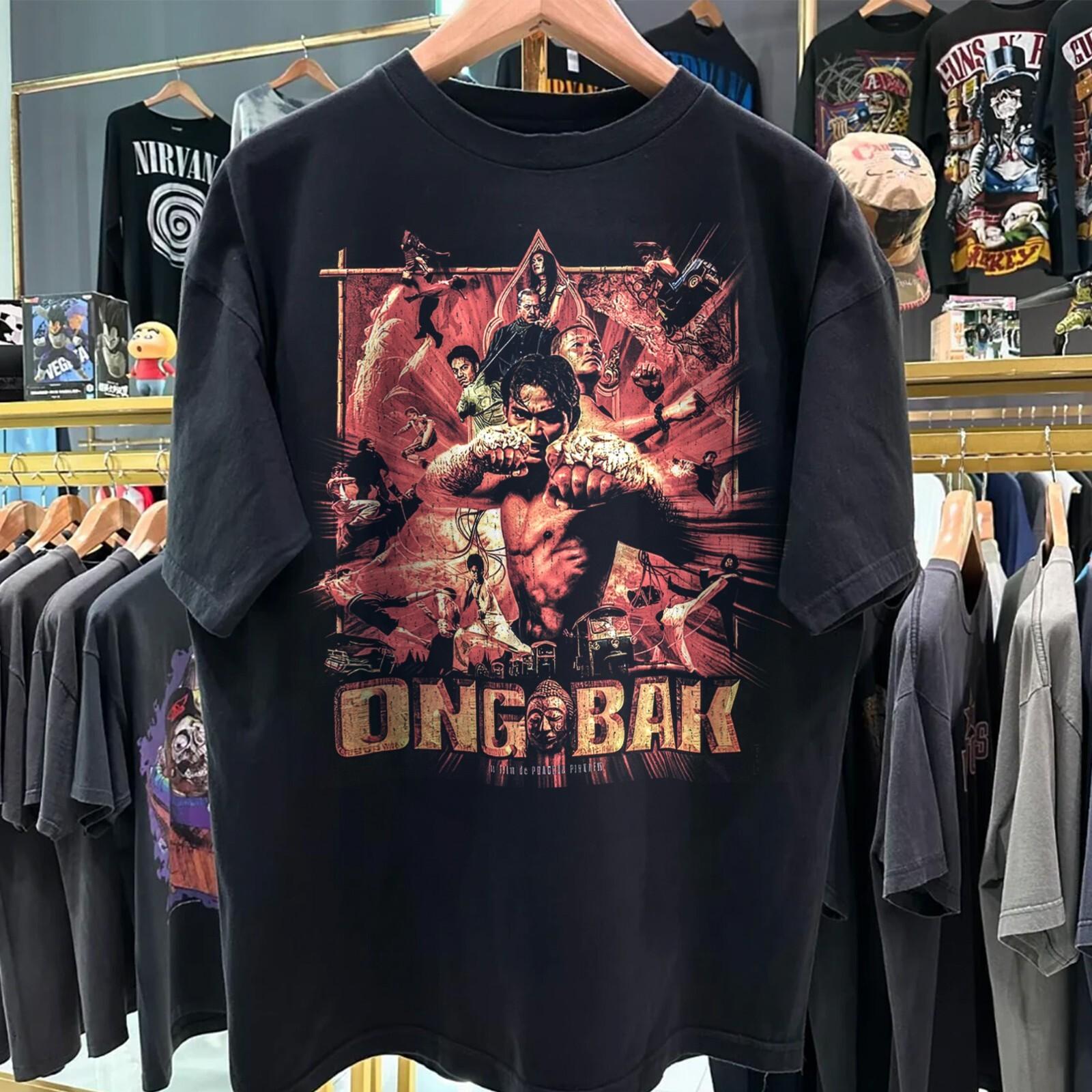 Футболка с боевыми искусствами Ong Bak Мужская Женская Футболки Топ Кровосмеситель Брюс Ли Ретро Тематическая Футболка M