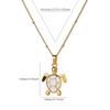 Stainless Steel Turtle Pendant Necklace Trendy Beads Chain Necklace Choker Necklace  Beach Outfit