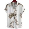 Summer Men's Floral Chinese Style Shirt Short Sleeve Hawaiian Shirts For Men Plus Size Quick Dry Tops Tee Shirt