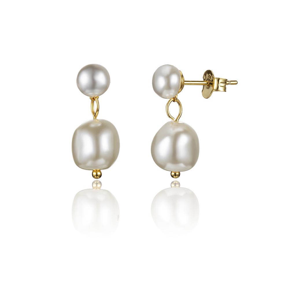 

ANDYWEN 925 пробы серебро золото 5,8 мм 8 мм жемчужные серьги-гвоздики женские роскошные жемчужные женские зимние 2023 новые ювелирные изделия M