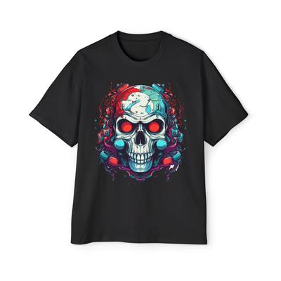 Skull Cyberpunk Style :: High Quality Men's Heavy Oversized Tee