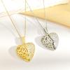 Collana con Ciondolo a Forma di Cuore Incidibile per Donna