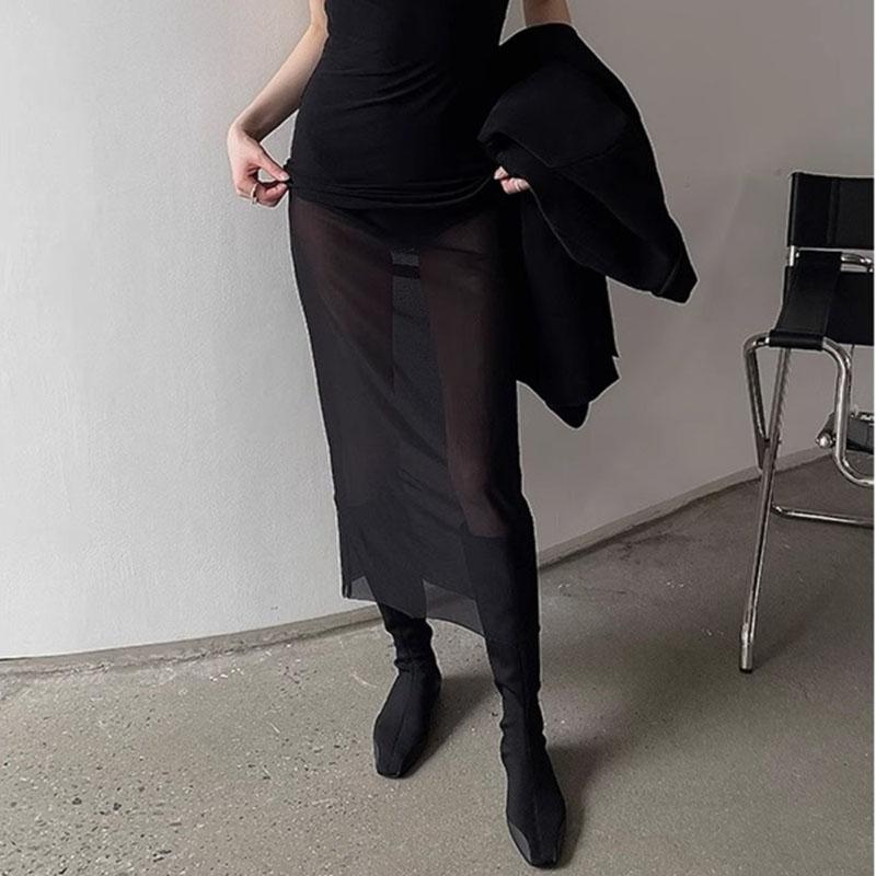 Designer Women Stretch Modern Knee High Boots Fashion Slip On Shoes Autumn Winter Flats Women's Long Booties