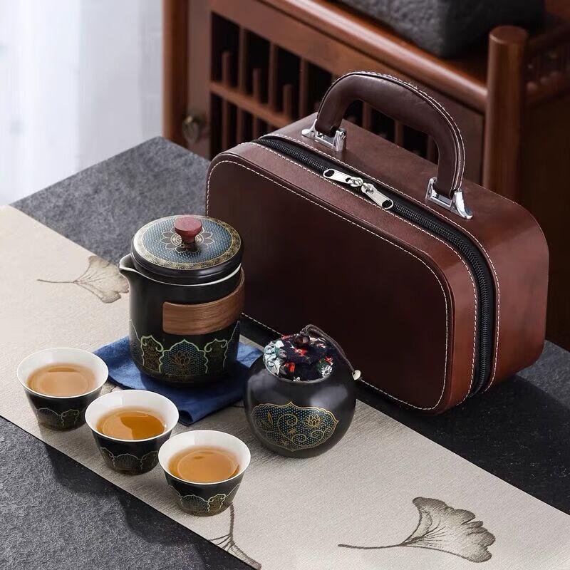 

Портативный керамический чайный набор в подарочной коробке