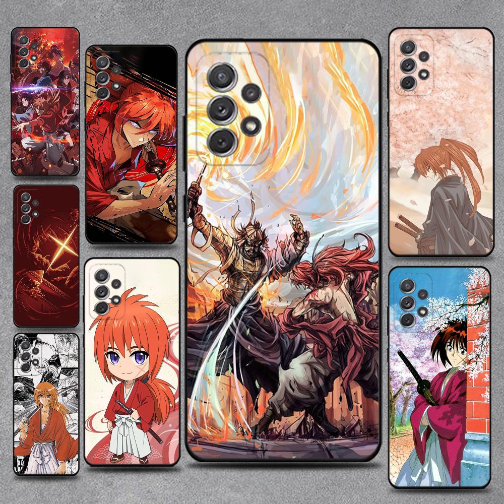 Cool Comics R_Rurouni Kenshin Phone Case For Samsung S25,S24,S21,S22,S23,S30,Ultra,S20,Plus,Fe,Lite,Note,10,9,5G Black Cover