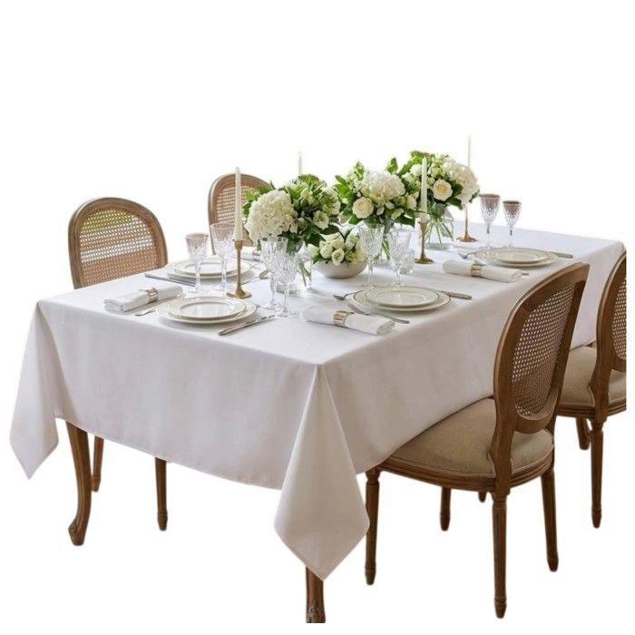 Nappe anti tache 140 x 240 cm Colors blanc
