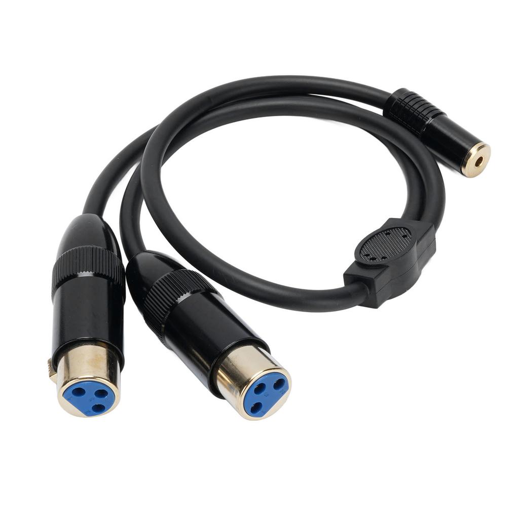 3,5 mm Buchse auf Dual XLR Buchse Kabel 0,5 m Länge 3,5 mm 1/8 Zoll AUX auf XLR Unsymmetrischer Y-Splitter Ka