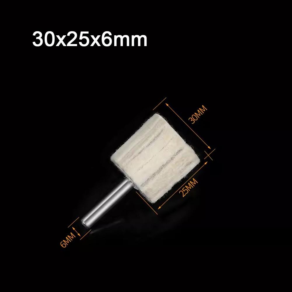 Efficient Polishing Tool 6mm Shank Polishing Head Wool Polishing Wheel
