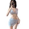 New sexy split swimsuit three-piece bikini Korean ins style hottie pure desire to show thin woman