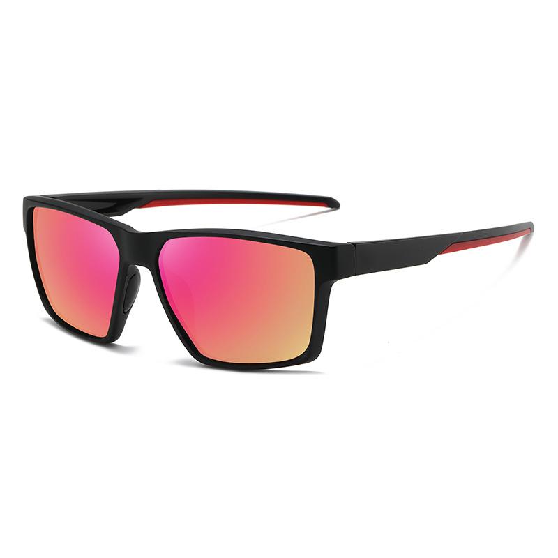 Fashion Polarized Men's Women's Cycling Sunglasses Fishing Genuine Film Coated Cross-border Two-color Injection Molded Outdoor Sports Glasses