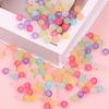 Transparent Frosted Acrylic Round Beads for DIY Jewelry and Beading
